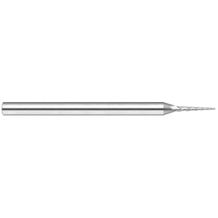 Miniature End Mill - Tapered - Ball, 0.0150 (1/64), Included Angle: 10 Degrees